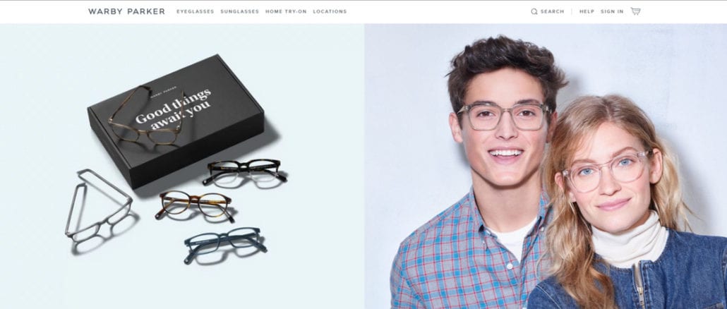 Warby Parker Home Page