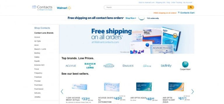 Order Contacts Online at Walmart The OneStop Vision