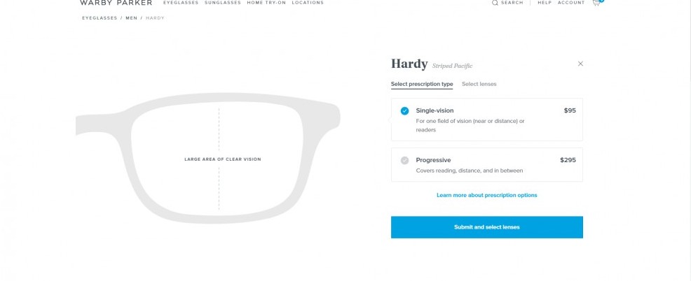 Warby Parker Prescription Type