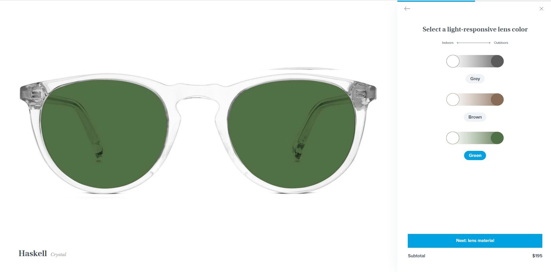 warby parker progressive lenses price