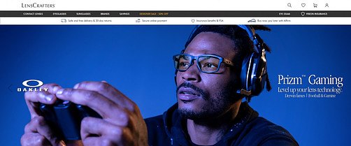 lenscrafters.com home page